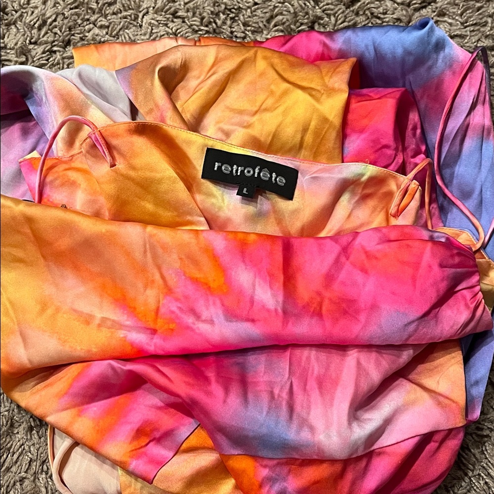 Retrofête Multicolor Tie-Dye Dress